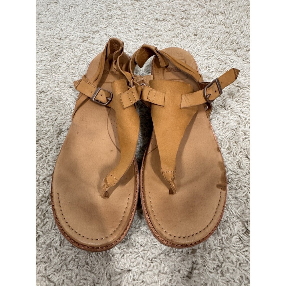 Teva Encanta Tan Leather Adjustable Thong Sandals Ankle Strap Women's 11 Beach